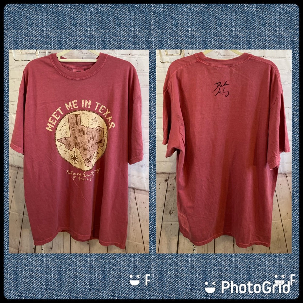🎪XL autographed signed Palmer Anthony Texas T-shirt Comfort Colors